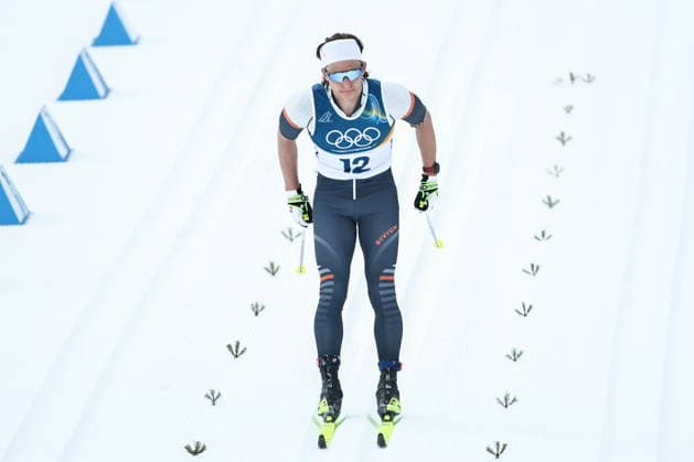 ITALY, TESERO - FEBRUARY 21, 2026: AIN athlete Savelii Korostelev from Russia after competing in the men s nross-nountry skiing 50km mass start classic event during the 2026 Winter Olympic Games, Olympische Spiele, Olympia, OS at the Cross-Country and Biathlon Centre Fabio Canal. Mikhail Tereshchenko TASS  89033564