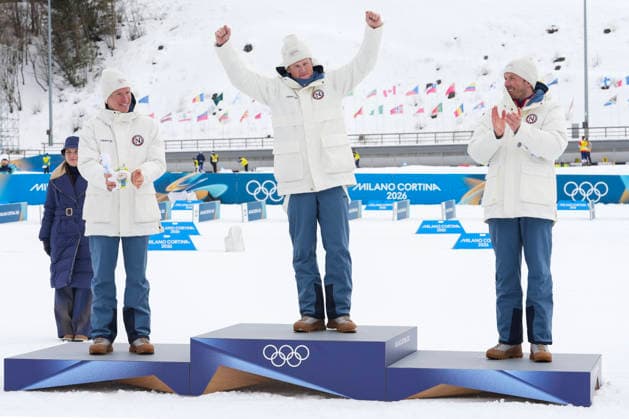 Winter Olympics in Milan Cortina 2026 Val di Fiemme, Italy 20260221. Martin Lowstrom Nyenget, Johannes Hosflot Klaebo and Emil Iversen from Norway after cross-country skiing 50 km Classic Men Tesero CC-Stadium during the Winter Olympics in Milan Cortina 2026. Photo: Lise Aserud NTB Val di Fiemme Italy EDITORIAL USE ONLY. RESTRICTED USE FOR BETTING COMPANIES Ref:_SPOsofV0RNobO4.jpg *** Winter Olympics in Milan Cortina 2026 Val di Fiemme, Italy 20260221 Martin Lowstrom Nyenget, Johannes Hosflot Klaebo and Emil Iversen from Norway after cross country skiing 50 km Classic Men Tesero CC Stadium during the Winter Olympics in Milan Cortina 2026 Photo Lise Aserud NTB Val di Fiemme Italy EDITORIAL USE ONLY RESTRICTED USE FOR BETTING COMPANIES  Copyright: xLisexAserudxx xNTBx