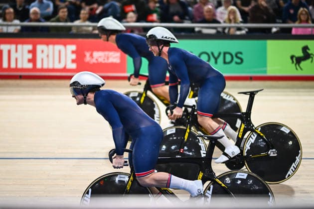 2026 British Cycling Lloyds National Track Championships Picture by Mathew Wells SWpix.com - 21 02 2026 - 2026 British Cycling Lloyds National Track Championships - National Cycling Centre, Manchester, England - Sprint - M Para B Qualifying - Team Inspired C Copyright: x xSWpix.comx(t axPhotographyxHubxLtd)xMathewxWells SWpix.comx SWP-3203-0575