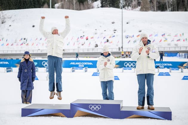 260221 Martin Lowstroem Nyenget, Johannes Hosflot Klaebo and Emil Iversen of Norway celebrate on the podium after men s 50km classic technique cross-country skiing race during day 15 of the 2026 Winter Olympics on February 21, 2026 in Val di Fiemme. Photo: Maxim Thore BILDBYRAN kod MT MT1001 skidor cross-country skiing langrenn Olympic Games, Olympische Spiele, Olympia, OS olympics winter olympics os ol olympiska spel vinter-os olympiske leker milano cortina 2026 milan cortina 2026 milano cortina 2026 olympic games milano cortina 2026 winter olympic games milano cortina-os milano cortina-ol vinter-ol 15 bbeng norge jubel guld silver brons bronze gold gull *** 260221 Martin Lowstroem Nyenget, Johannes Hosflot Klaebo and Emil Iversen of Norway celebrate on the podium after men s 50km classic technique cross country skiing race during day 15 of the 2026 Winter Olympics on February 21, 2026 in Val di Fiemme Photo Maxim Thore BILDBYRAN kod MT MT1001 skidor cross country skiing langrenn olympic games olympics winter olympics os ol olympiska spel vinter os olympiske leker milano cortina 2026 milan cortina 2026 milano cortina 2026 olympic games milano cortina 2026 winter olympic games milano cortina os milano cortina ol vinter ol 15 bbeng norge jubel guld silver bronz bronze gold gull  Copyright: MAXIMxTHORE BB260221MT127