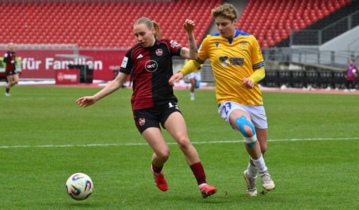 21 02 2026 Soccer Season 2025 2026 1 Google Pixel Women Bundesliga 19 Matchday 1 FC Nürnberg FCN Club Clubfrauen FC Carl Zeiss Jena Sportfoto Zink xwoxzix Emöke Emoeke Papai 15, 1 FC Nürnberg FCN Gwen Gwendolyn Mummert 27, FC Carl Zeiss Jena