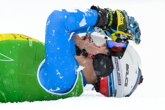 260221 Simone Deromedis of Italy celebrates after competing in men s freestyle skiing ski cross final during day 15 of the 2026 Winter Olympics on February 21, 2026 in Livigno. Photo: Vegard Grott BILDBYRAN kod VG VG0890 bbeng Olympic Games, Olympische Spiele, Olympia, OS olympics winter olympics os ol olympiska spel vinter-os olympiske leker milano cortina 2026 milan cortina 2026 milano cortina 2026 olympic games milano cortina 2026 winter olympic games milano cortina-os milano cortina-ol vinter-ol ski cross freestyle skiing skicross italien jubel *** 260221 Simone Deromedis of Italy celebrates after competing in men s freestyle skiing ski cross final during day 15 of the 2026 Winter Olympics on February 21, 2026 in Livigno Photo Vegard Grott BILDBYRAN kod VG VG0890 bbeng olympic games olympics winter olympics os ol olympiska spel vinter os olympiske leker milano cortina 2026 milan cortina 2026 milano cortina 2026 olympic games milano cortina 2026 winter olympic games milano cortina os milano cortina ol vinter ol ski cross freestyle skiing skicross italien jubel  Copyright: VEGARDxGRoTT BB260221VG056