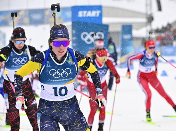 ANTERSELVA, ITALY 20260221 Elvira Öberg at the start of the women s 12.5 km mass start in biathlon in Anterselva during the Winter Olympics in Milan Cortina, Italy. *** The image is included in the SPORTS PACKAGE. For others PAID IMAGE ** ANTERSELVA ITALY x10030x *** ANTERSELVA, ITALY 20260221 Elvira Öberg at the start of the women s 12 5 km mass start in biathlon in Anterselva during the Winter Olympics in Milan Cortina, Italy The image is included in the SPORTS PACKAGE For others PAID IMAGE ANTERSELVA ITALY x10030x  Copyright: xJonasxEkströmer TTx 2026 OLYMPICS BIATHING MASS START WOMEN 12.5KM