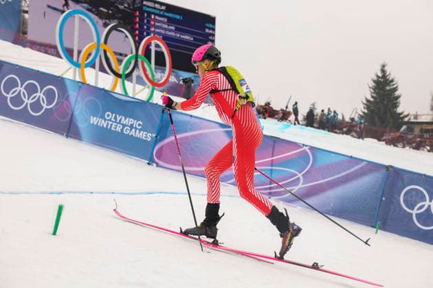 OLYMPICS - Winter Olympic Games, Olympische Spiele, Olympia, OS Milano Cortina 2026 BORMIO,ITALY,21.FEB.26 - OLYMPICS, SKI MOUNTAINEERING - Winter Olympic Games Milano Cortina 2026, Skicross, mixed relay, final. Image shows Paul Verbjnjak (AUT).  GEPAxpictures xHaraldxSteiner