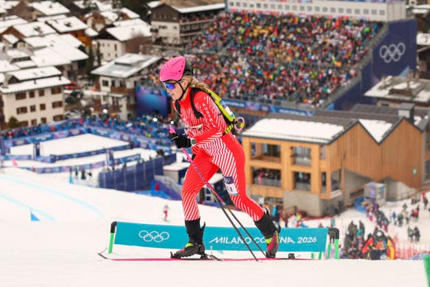 OLYMPICS - Winter Olympic Games, Olympische Spiele, Olympia, OS Milano Cortina 2026 BORMIO,ITALY,21.FEB.26 - OLYMPICS, SKI MOUNTAINEERING - Winter Olympic Games Milano Cortina 2026, Skicross, mixed relay, final. Image shows Johanna Hiemer (AUT).  GEPAxpictures xHaraldxSteiner