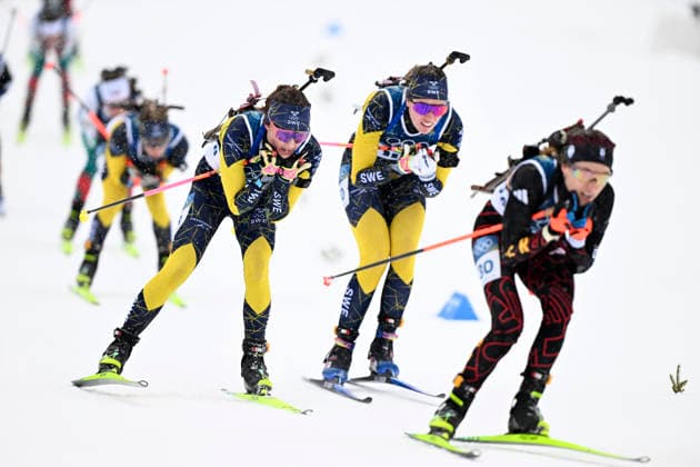 ANTERSELVA, ITALY 20260221 Linn Gestblom and Elvia Öberg during the women s 12.5 km mass start in biathlon in Anterselva during the Winter Olympics in Milan Cortina, Italy. *** The image is included in the SPORTS PACKAGE. For others PAID IMAGE *** ANTERSELVA ITALY x10050x *** ANTERSELVA, ITALY 20260221 Linn Gestblom and Elvia Öberg during the women s 12 5 km mass start in biathlon in Anterselva during the Winter Olympics in Milan Cortina, Italy The image is included in the SPORTS PACKAGE For others PAID IMAGE ANTERSELVA ITALY x10050x  Copyright: xPontusxLundahl TTx 2026 OLYMPICS BIATHING WOMEN S MASS START 12.5KM