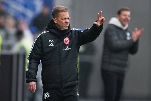 Markus Anfang Fortuna Duesseldorf, Head coach gesticulates, GER, SV Darmstadt 98 vs Fortuna Düsseldorf, Football, 2 Bundesliga, 23 Matchday, Season 2025 2026, 21 02 2026 DFL regulations prohibit any use of photographs as image sequences and or quasi video GER, SV Darmstadt 98 vs Fortuna Düsseldorf, Football, 2 Bundesliga, 23 Matchday, Season 2025 2026, 21 02 2026 Darmstadt Copyright: xEibner-Pressefoto FlorianxWiegandx EP_FWD