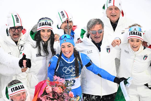 ANTERSELVA, ITALY 20260221 Dorothea Wierer. Italy, bids farewell to the team as she ends her career after the women s 12.5 km mass start in biathlon in Anterselva during the Winter Olympics in Milan Cortina, Italy. *** The image is included in the SPORTS PACKAGE. For others PAID IMAGE *** ANTERSELVA ITALY x10050x *** ANTERSELVA, ITALY 20260221 Dorothea Wierer Italy, bids farewell to the team as she ends her career after the women s 12 5 km mass start in biathlon in Anterselva during the Winter Olympics in Milan Cortina, Italy The image is included in the SPORTS PACKAGE For others PAID IMAGE ANTERSELVA ITALY x10050x  Copyright: xPontusxLundahl TTx 2026 OLYMPICS BIATHING WOMEN S MASS START 12.5KM