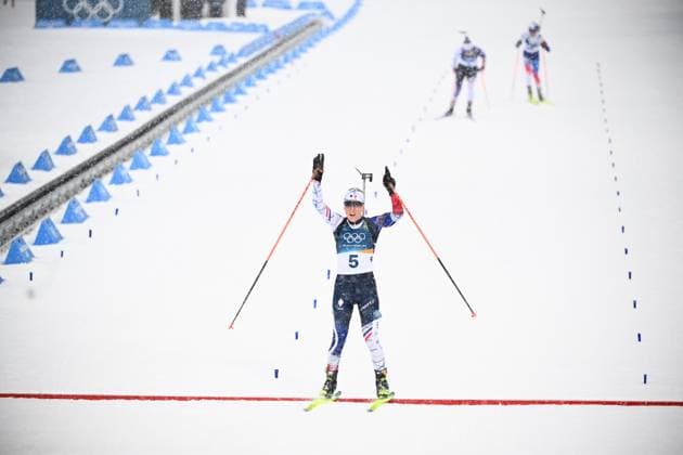 Milano Cortina 2026, biathlon, women, mass start 12.5 km, Oceane Michelon is Olympic champion