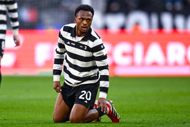 2026-02-21 Juventus FC v Como 1907 - Serie A TURIN, ITALY - FEBRUARY 21: Lois Openda of Juventus FC during the Serie A match between Juventus FC and Como 1907 at Allianz Stadium on February 21, 2026 in Turin, Italy. (Photo by Alberto Gandolfo BSR Agency) Turin Italy Content not available for redistribution in The Netherlands directly or indirectly through any third parties. Copyright: xBSRxAgencyx