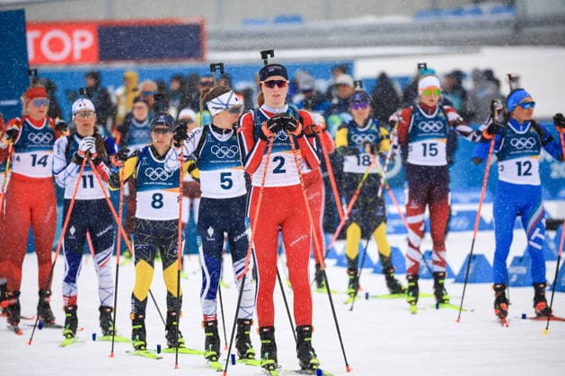 GIOCHI OLIMPICI - Olimpiadi Invernali Milano-Cortina 2026 - Biathlon Women s 12.5km Mass Start Maren Kirkeeide (NOR) at the start line pior the Olympic Winter games, Winterspiele,Spiele, Summer games Milano-Cortina 2026, Biathlon Women s 12.5km Mass Start on February 21, 2026 at Antholz-Anterselva Biathlon Arena in Anterselva, Italy Cortina D Ampezzo Italy  Copyright: xIPAxSport ABACAx