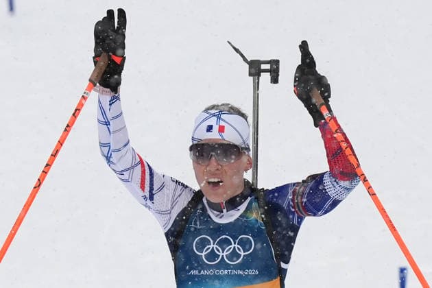 France™s MICHELON Oceane gold medal during Biathlon women™s 12, 5 km Mass Start at Antholz-Anterselva Biathlon Arena at the Milano Cortina 2026 Winter Olympics, in Anterselva (Italy) February 21 , 2026 (Spada LaPresse)  Copyright: xSpada LaPressex