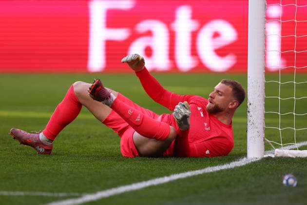 Michele Di Gregorio (Juventus Fc) looks dejected, Serie A, Juventus FC v Como 1907 , Allianz Stadium, February 21, 2026, Turin, Italy.