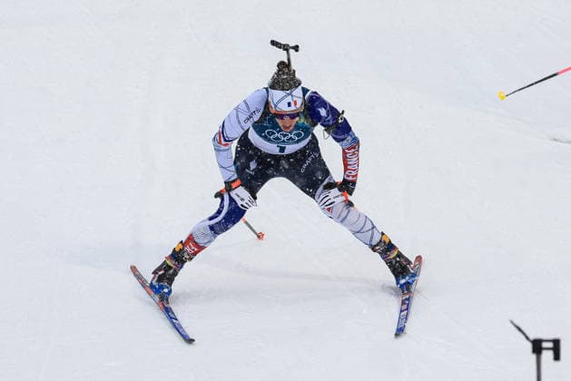 Julia Simon (FRA) 2nd place, Silver Medal at the finish line during the Olympic Winter games, Winterspiele,Spiele, Summer games Milano-Cortina 2026, Biathlon Women s 12.5km Mass Start on February 21, 2026 at Antholz-Anterselva Biathlon Arena in Anterselva, Italy  Copyright: xLucianoxMariaxBisi IPAxSportx xipa-agency.netx xx IPA_71819110 IPA_Agency_IPA71819110