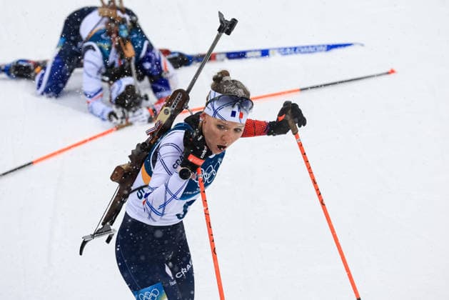 Tereza Vobornikova (CZE) 3rd place, Bronze Medal at the finish line during the Olympic Winter games, Winterspiele,Spiele, Summer games Milano-Cortina 2026, Biathlon Women s 12.5km Mass Start on February 21, 2026 at Antholz-Anterselva Biathlon Arena in Anterselva, Italy  Copyright: xLucianoxMariaxBisi IPAxSportx xipa-agency.netx xx IPA_71819117 IPA_Agency_IPA71819117