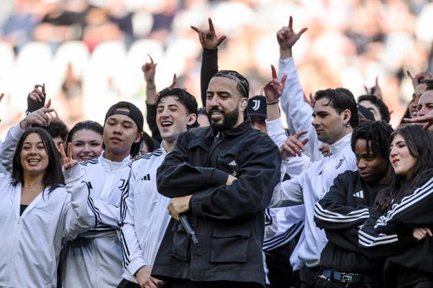 Juventus FC v Como 1907 - Serie A French Montana performs prior to the Serie A football match between Juventus FC v Como 1907. Milan Italy Copyright: xNicolòxCampox