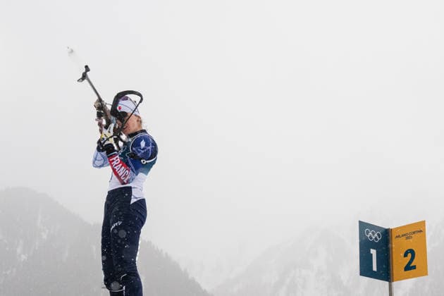 260221 Julia Simon of France at zeroing ahead of women s biathlon 12,5 km mass start during day 15 of the 2026 Winter Olympics on February 21, 2026 in Anterselva. Photo: Mathias Bergeld BILDBYRAN kod MB MB1341 skidskytte biathlon skiskyting Olympic Games, Olympische Spiele, Olympia, OS olympics winter olympics os ol olympiska spel vinter-os olympiske leker milano cortina 2026 milan cortina 2026 milano cortina 2026 olympic games milano cortina 2026 winter olympic games milano cortina-os milano cortina-ol vinter-ol 15 bbeng masstart dam kvinner women mass start frankrike *** 260221 Julia Simon of France at zeroing ahead of women s biathlon 12,5 km mass start during day 15 of the 2026 Winter Olympics on February 21, 2026 in Anterselva Photo Mathias Bergeld BILDBYRAN code MB MB1341 biathlon biathlon olympic games olympics olympics winter olympics os ol olympiska spel vinter os olympiske leker milano cortina 2026 milan cortina 2026 milano cortina 2026 olympic games milano cortina 2026 winter olympic games milano cortina os milano cortina ol vinter ol 15 bbeng masstart dam kvinner women mass start frankrike  Copyright: MATHIASxBERGELD BB260221MB074