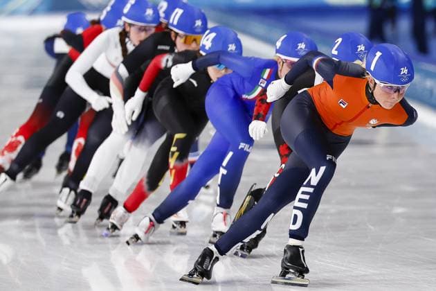 MILAN , 21-02-2026 , Milano Speed skating, Eisschnelllauf Stadium , Olympic Winter games, Winterspiele,Spiele, Summer games 2026 - Speed Skating mass start ladies semifinals, Picture shows Marijke Groenewoud Olympic Winter Games 2026 - Speed Skating mass start  x201784157x Copyright: