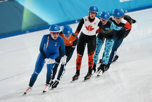 Daniele di Stefano from Italy Men™s Speed skating, Eisschnelllauf mass start at the 2026 Winter Olympics, Milan, Italy, Saturday , Feb. 21, 2026. (Gian Mattia D Alberto LaPresse)  Copyright: xGianxMattiaxD Alberto LaPressex
