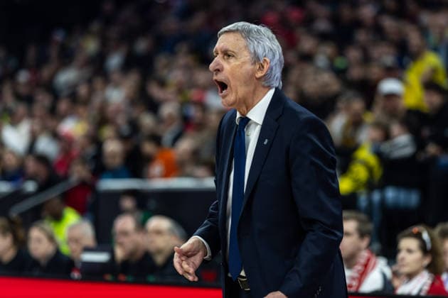 GER, BMW Top Four, Basketball BBL Cup, semi-final, FC Bayern München Basketball BMA365 Bamberg Baskets 21 02 2026, SAP Garden, Munich, GER, BMW Top Four, Basketball BBL Cup, semi-final, FC Bayern München Basketball BMA365 Bamberg Baskets Svetislav Pesic Head Coach FC Bayern München Basketball Photo Alexander Trienitz Munich SAP Garden Bayern Germany