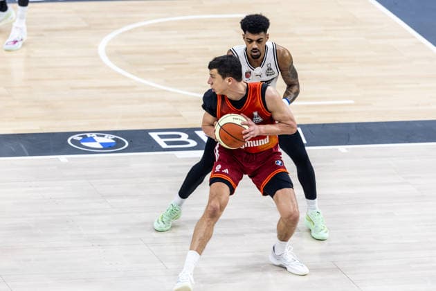 GER, BMW Top Four, Basketball BBL Cup, semi-final, FC Bayern München Basketball BMA365 Bamberg Baskets 21 02 2026, SAP Garden, Munich, GER, BMW Top Four, Basketball BBL Cup, semi-final, FC Bayern München Basketball BMA365 Bamberg Baskets Vladimir LuÄić Vladimir Lucic FC Bayern München Basketball 11 Photo Alexander Trienitz Munich SAP Garden Bayern Germany