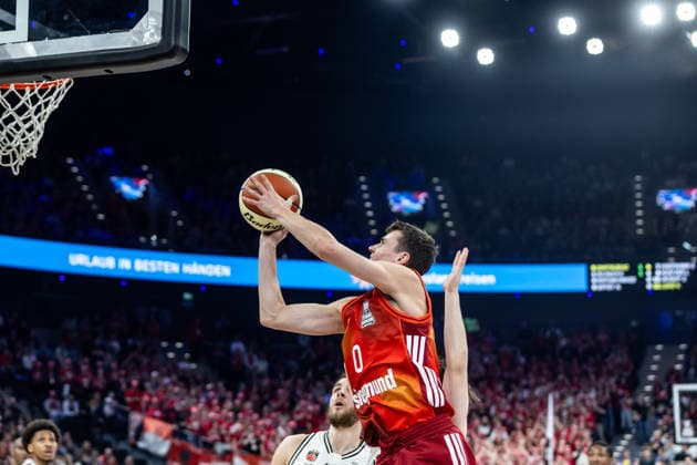 GER, BMW Top Four, Basketball BBL Cup, semi-final, FC Bayern München Basketball BMA365 Bamberg Baskets 21 02 2026, SAP Garden, Munich, GER, BMW Top Four, Basketball BBL Cup, semi-final, FC Bayern München Basketball BMA365 Bamberg Baskets Nenad Dimitrijevic FC Bayern München Basketball 0 Photo Alexander Trienitz Munich SAP Garden Bayern Germany