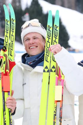 KLAEBO Johannes Hoesflot (NOR), FEBRUARY 21, 2026 - Cross-Country Skiing : Men s 50km Mass Start Classic Medal ceremony during the Milano Cortina 2026 Olympic Winter games, Winterspiele,Spiele, Summer games at Tesero Cross-Country Skiing Stadium in Tesero, Italy. Noxthirdxpartyxsales  aflo_320741303