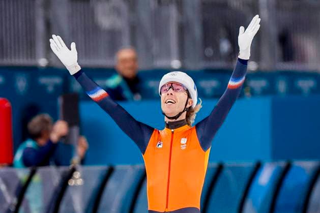 winner Jorrit Bergsma of the Netherlands celebrates after Men s Mass Start Final, Milano Cortina 2026 Winter Olympics: Day 15, Speed skating, Eisschnelllauf - Milano Cortina 2026 Winter Olympics: Day 15, Milano Speed Skating Stadium, February 21, 2026, Milan, Italy.