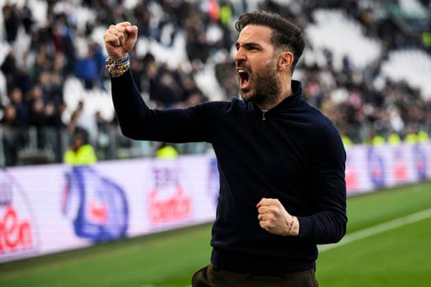 Juventus FC v Como 1907 - Serie A Cesc Fabregas, head coach of Como 1907, celebrates the victory at the end of the Serie A football match between Juventus FC v Como 1907. Milan Italy Copyright: xNicolòxCampox