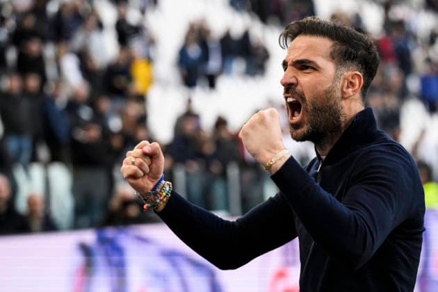 Juventus FC v Como 1907 - Serie A Cesc Fabregas, head coach of Como 1907, celebrates the victory at the end of the Serie A football match between Juventus FC v Como 1907. Milan Italy Copyright: xNicolòxCampox