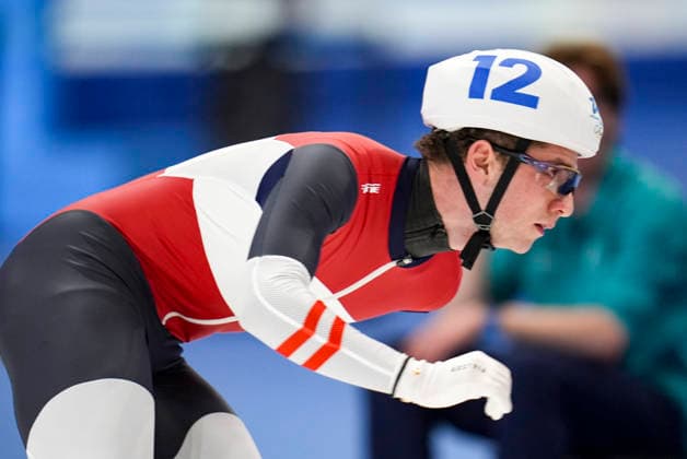 OLYMPICS - Winter Olympic Games, Olympische Spiele, Olympia, OS Milano Cortina 2026 MILAN,ITALY,21.FEB.26 - OLYMPICS, Speed skating, Eisschnelllauf - Winter Olympic Games Milano Cortina 2026, mass start, semifinal, men. Image shows Alexander Farthofer (AUT).  GEPAxpictures xRanjithxKumar