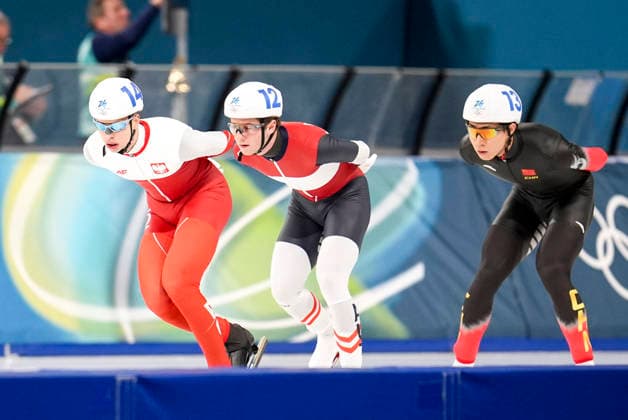 OLYMPICS - Winter Olympic Games, Olympische Spiele, Olympia, OS Milano Cortina 2026 MILAN,ITALY,21.FEB.26 - OLYMPICS, Speed skating, Eisschnelllauf - Winter Olympic Games Milano Cortina 2026, mass start, semifinal, men. Image shows Alexander Farthofer (AUT).  GEPAxpictures xRanjithxKumar