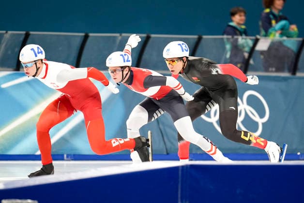 OLYMPICS - Winter Olympic Games, Olympische Spiele, Olympia, OS Milano Cortina 2026 MILAN,ITALY,21.FEB.26 - OLYMPICS, Speed skating, Eisschnelllauf - Winter Olympic Games Milano Cortina 2026, mass start, semifinal, men. Image shows Alexander Farthofer (AUT).  GEPAxpictures xRanjithxKumar