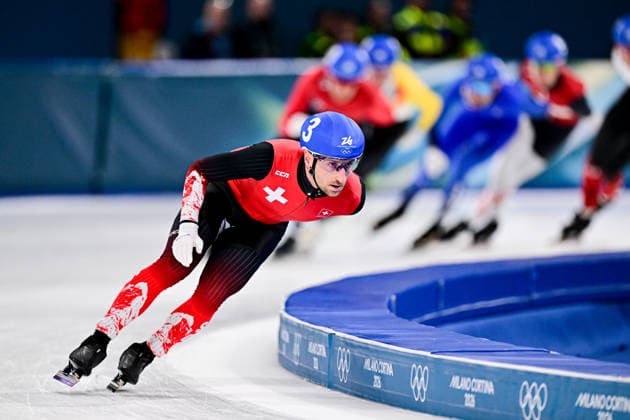 WENGER Livio (SUI), during Speed skating, Eisschnelllauf Men s Mass Start, Speed Skating, at the Olympic Winter games, Winterspiele,Spiele, Summer games Milano Cortina 2026, at Milano Speed Skating Stadium, on February 21, 2026 in Milan, Italy. Noxthirdxpartyxsales  aflo_320743702