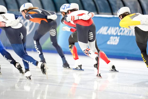 OLYMPICS - Winter Olympic Games, Olympische Spiele, Olympia, OS Milano Cortina 2026 MILAN,ITALY,21.FEB.26 - OLYMPICS, Speed skating, Eisschnelllauf - Winter Olympic Games Milano Cortina 2026, mass start, semifinal, men. Image shows Alexander Farthofer (AUT).  GEPAxpictures xRanjithxKumar