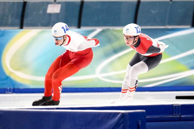 OLYMPICS - Winter Olympic Games, Olympische Spiele, Olympia, OS Milano Cortina 2026 MILAN,ITALY,21.FEB.26 - OLYMPICS, Speed skating, Eisschnelllauf - Winter Olympic Games Milano Cortina 2026, mass start, semifinal, men. Image shows Alexander Farthofer (AUT).  GEPAxpictures xRanjithxKumar