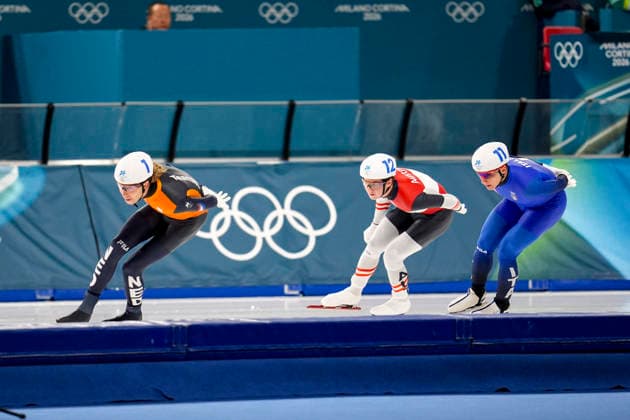 OLYMPICS - Winter Olympic Games, Olympische Spiele, Olympia, OS Milano Cortina 2026 MILAN,ITALY,21.FEB.26 - OLYMPICS, Speed skating, Eisschnelllauf - Winter Olympic Games Milano Cortina 2026, mass start, semifinal, men. Image shows Alexander Farthofer (AUT).  GEPAxpictures xRanjithxKumar