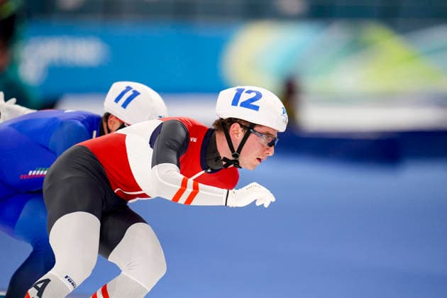 OLYMPICS - Winter Olympic Games, Olympische Spiele, Olympia, OS Milano Cortina 2026 MILAN,ITALY,21.FEB.26 - OLYMPICS, Speed skating, Eisschnelllauf - Winter Olympic Games Milano Cortina 2026, mass start, semifinal, men. Image shows Alexander Farthofer (AUT).  GEPAxpictures xRanjithxKumar