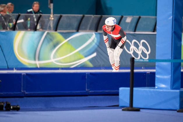 OLYMPICS - Winter Olympic Games, Olympische Spiele, Olympia, OS Milano Cortina 2026 MILAN,ITALY,21.FEB.26 - OLYMPICS, Speed skating, Eisschnelllauf - Winter Olympic Games Milano Cortina 2026, mass start, semifinal, men. Image shows Alexander Farthofer (AUT).  GEPAxpictures xRanjithxKumar
