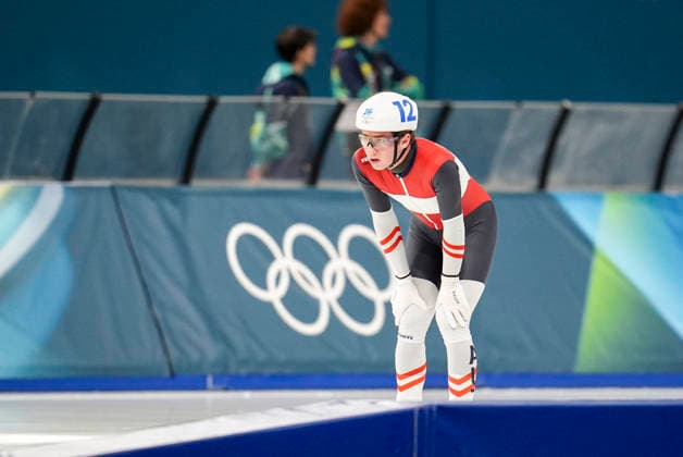OLYMPICS - Winter Olympic Games, Olympische Spiele, Olympia, OS Milano Cortina 2026 MILAN,ITALY,21.FEB.26 - OLYMPICS, Speed skating, Eisschnelllauf - Winter Olympic Games Milano Cortina 2026, mass start, semifinal, men. Image shows Alexander Farthofer (AUT).  GEPAxpictures xRanjithxKumar