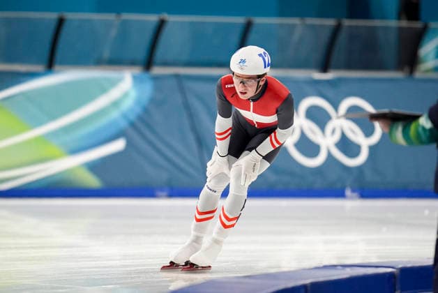 OLYMPICS - Winter Olympic Games, Olympische Spiele, Olympia, OS Milano Cortina 2026 MILAN,ITALY,21.FEB.26 - OLYMPICS, Speed skating, Eisschnelllauf - Winter Olympic Games Milano Cortina 2026, mass start, semifinal, men. Image shows Alexander Farthofer (AUT).  GEPAxpictures xRanjithxKumar