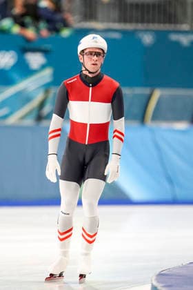 OLYMPICS - Winter Olympic Games, Olympische Spiele, Olympia, OS Milano Cortina 2026 MILAN,ITALY,21.FEB.26 - OLYMPICS, Speed skating, Eisschnelllauf - Winter Olympic Games Milano Cortina 2026, mass start, semifinal, men. Image shows Alexander Farthofer (AUT).  GEPAxpictures xRanjithxKumar