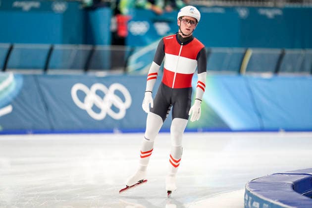OLYMPICS - Winter Olympic Games, Olympische Spiele, Olympia, OS Milano Cortina 2026 MILAN,ITALY,21.FEB.26 - OLYMPICS, Speed skating, Eisschnelllauf - Winter Olympic Games Milano Cortina 2026, mass start, semifinal, men. Image shows Alexander Farthofer (AUT).  GEPAxpictures xRanjithxKumar