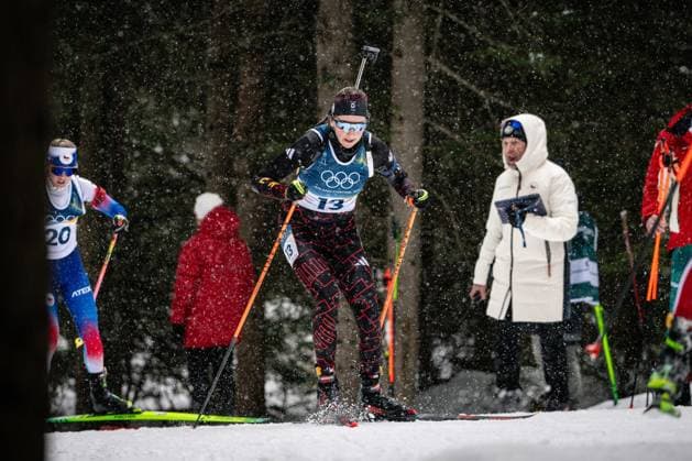 Franziska Preuss (GER), 12,5-km-Massenstart der Frauen im Biathlon bei den Olympischen Winterspielen Milano Cortina 2026 in der Südtirol Arena, Antholz-Anterselva, Italien, am 21. Februar 2026. Womens 12.5 km Mass Start biathlon event at the Olympic Winter games, Winterspiele,Spiele, Summer games Milano Cortina 2026 at the Südtirol Arena, Antholz-Anterselva, Italy, on February 21, 2026. *** Franziska Preuss GER , 12.5 km mass start womens biathlon event at the Olympic Winter Games Milano Cortina 2026 at the Südtirol Arena, Antholz Anterselva, Italy, on February 21, 2026 Womens 12 5 km Mass Start biathlon event at the Olympic Winter Games Milano Cortina 2026 at the Südtirol Arena, Antholz Anterselva, Italy, on February 21, 2026 Copyright: HMBxMedia MarcxNiemeyer