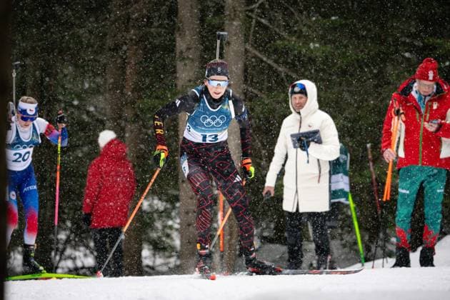 Franziska Preuss (GER), 12,5-km-Massenstart der Frauen im Biathlon bei den Olympischen Winterspielen Milano Cortina 2026 in der Südtirol Arena, Antholz-Anterselva, Italien, am 21. Februar 2026. Womens 12.5 km Mass Start biathlon event at the Olympic Winter games, Winterspiele,Spiele, Summer games Milano Cortina 2026 at the Südtirol Arena, Antholz-Anterselva, Italy, on February 21, 2026. *** Franziska Preuss GER , 12.5 km mass start womens biathlon event at the Olympic Winter Games Milano Cortina 2026 at the Südtirol Arena, Antholz Anterselva, Italy, on February 21, 2026 Womens 12 5 km Mass Start biathlon event at the Olympic Winter Games Milano Cortina 2026 at the Südtirol Arena, Antholz Anterselva, Italy, on February 21, 2026 Copyright: HMBxMedia MarcxNiemeyer