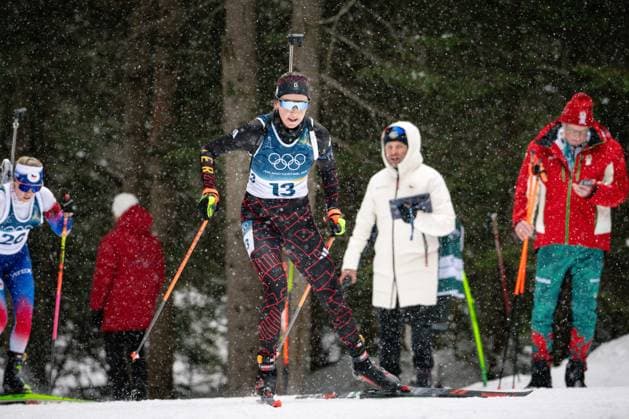 Franziska Preuss (GER), 12,5-km-Massenstart der Frauen im Biathlon bei den Olympischen Winterspielen Milano Cortina 2026 in der Südtirol Arena, Antholz-Anterselva, Italien, am 21. Februar 2026. Womens 12.5 km Mass Start biathlon event at the Olympic Winter games, Winterspiele,Spiele, Summer games Milano Cortina 2026 at the Südtirol Arena, Antholz-Anterselva, Italy, on February 21, 2026. *** Franziska Preuss GER , 12.5 km mass start womens biathlon event at the Olympic Winter Games Milano Cortina 2026 at the Südtirol Arena, Antholz Anterselva, Italy, on February 21, 2026 Womens 12 5 km Mass Start biathlon event at the Olympic Winter Games Milano Cortina 2026 at the Südtirol Arena, Antholz Anterselva, Italy, on February 21, 2026 Copyright: HMBxMedia MarcxNiemeyer