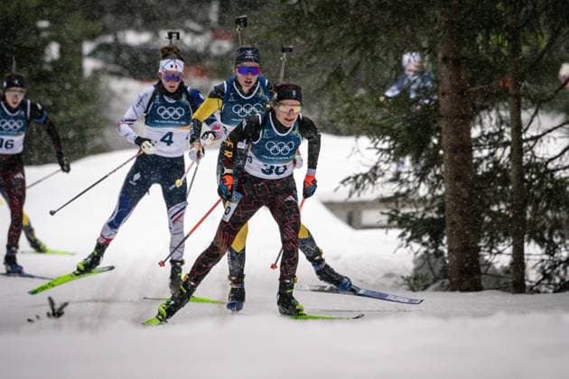 Janina Hettich-Walz (GER), 12,5-km-Massenstart der Frauen im Biathlon bei den Olympischen Winterspielen Milano Cortina 2026 in der Südtirol Arena, Antholz-Anterselva, Italien, am 21. Februar 2026. Womens 12.5 km Mass Start biathlon event at the Olympic Winter games, Winterspiele,Spiele, Summer games Milano Cortina 2026 at the Südtirol Arena, Antholz-Anterselva, Italy, on February 21, 2026. *** Janina Hettich Walz GER , 12.5 km Mass Start womens biathlon event at the Olympic Winter Games Milano Cortina 2026 at the Südtirol Arena, Antholz Anterselva, Italy, on February 21, 2026 Womens 12 5 km Mass Start biathlon event at the Olympic Winter Games Milano Cortina 2026 at the Südtirol Arena, Antholz Anterselva, Italy, on February 21, 2026 Copyright: HMBxMedia MarcxNiemeyer