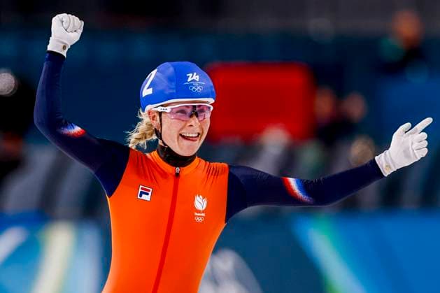 winner Marijke Groenewoud of the Netherlands celebrates after Women s Mass Start Final, Milano Cortina 2026 Winter Olympics: Day 15, Speed skating, Eisschnelllauf - Milano Cortina 2026 Winter Olympics: Day 15, Milano Speed Skating Stadium, February 21, 2026, Milan, Italy.