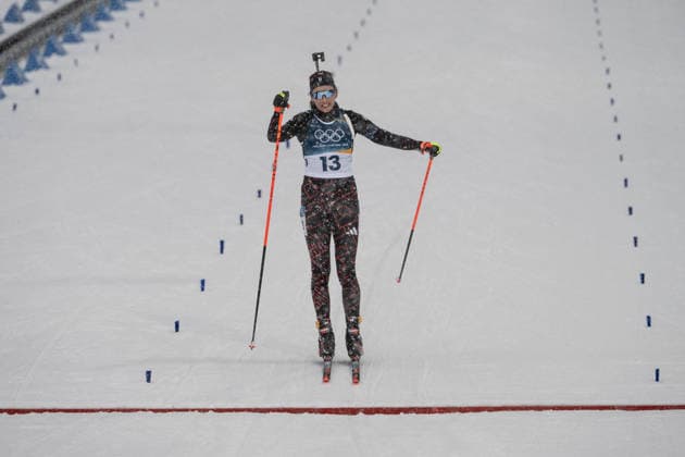 Franziska Preuss (GER), 12,5-km-Massenstart der Frauen im Biathlon bei den Olympischen Winterspielen Milano Cortina 2026 in der Südtirol Arena, Antholz-Anterselva, Italien, am 21. Februar 2026. Womens 12.5 km Mass Start biathlon event at the Olympic Winter games, Winterspiele,Spiele, Summer games Milano Cortina 2026 at the Südtirol Arena, Antholz-Anterselva, Italy, on February 21, 2026. *** Franziska Preuss GER , 12.5 km mass start womens biathlon event at the Olympic Winter Games Milano Cortina 2026 at the Südtirol Arena, Antholz Anterselva, Italy, on February 21, 2026 Womens 12 5 km Mass Start biathlon event at the Olympic Winter Games Milano Cortina 2026 at the Südtirol Arena, Antholz Anterselva, Italy, on February 21, 2026 Copyright: HMBxMedia MarcxNiemeyer