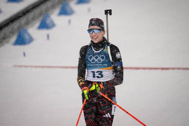 Franziska Preuss (GER), 12,5-km-Massenstart der Frauen im Biathlon bei den Olympischen Winterspielen Milano Cortina 2026 in der Südtirol Arena, Antholz-Anterselva, Italien, am 21. Februar 2026. Womens 12.5 km Mass Start biathlon event at the Olympic Winter games, Winterspiele,Spiele, Summer games Milano Cortina 2026 at the Südtirol Arena, Antholz-Anterselva, Italy, on February 21, 2026. *** Franziska Preuss GER , 12.5 km mass start womens biathlon event at the Olympic Winter Games Milano Cortina 2026 at the Südtirol Arena, Antholz Anterselva, Italy, on February 21, 2026 Womens 12 5 km Mass Start biathlon event at the Olympic Winter Games Milano Cortina 2026 at the Südtirol Arena, Antholz Anterselva, Italy, on February 21, 2026 Copyright: HMBxMedia MarcxNiemeyer